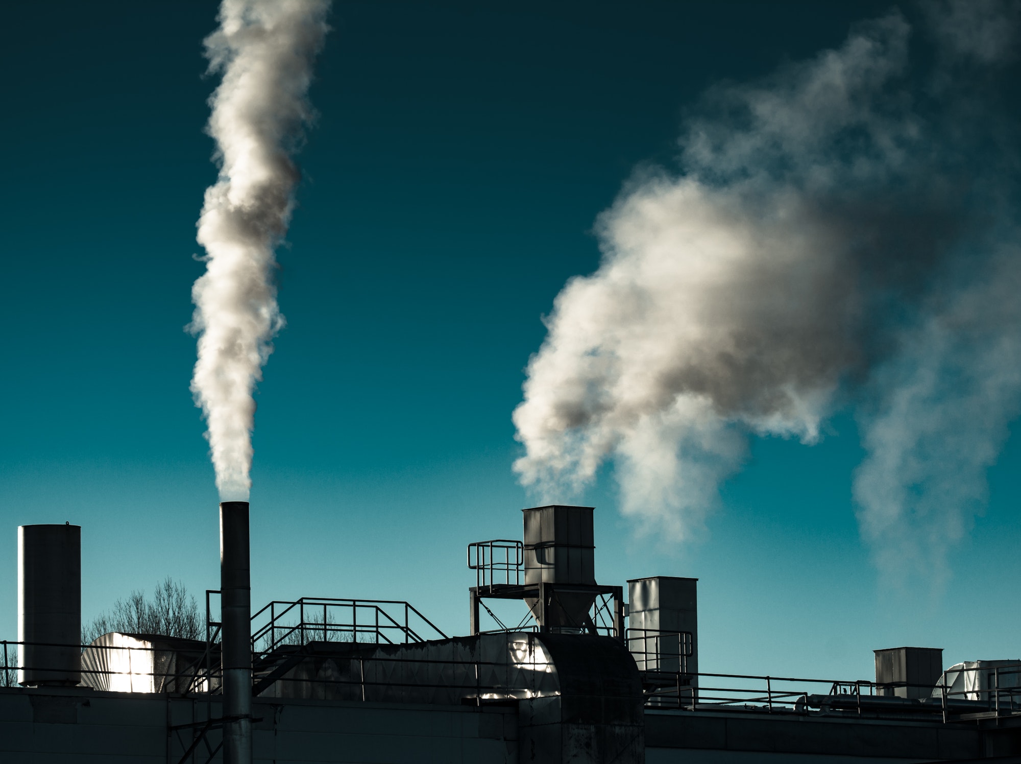 Air Pollution from the smokestack of a factory